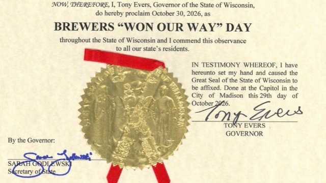 Gov. Evers declares Friday as  Brewers 'Won Our Way' Day  — WISN 12 Milwaukee